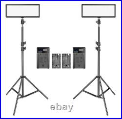 LED Panel Video Light Kit Photography, 2.4G Wireless Remote, Studio Shooting RGB