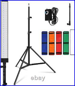 LED Video Light Dimmable Photography Studio Lighting Kit with 4 Colour Cloth