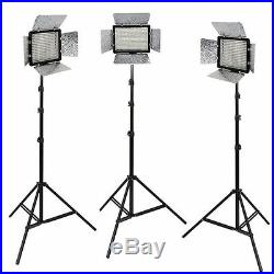 METTLE Studio-SET VL-3000 Presse-Interview Licht 3x LED Foto Video-Leuchte Lampe
