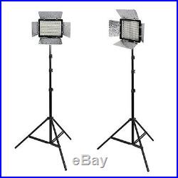 METTLE Studioset VL-2000, Presse-Interview-Set, 2x LED Videoleuchte 2x Stativ