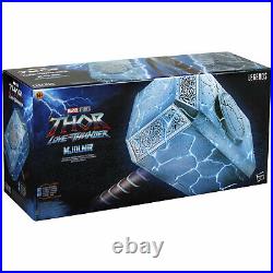 Marvel Thor Love and Thunder Legends Series Premium Mjolnir Electronic Hammer