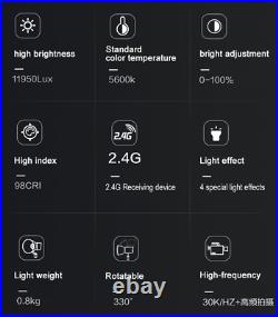 NANLITE Forza 60W Portable COB LED Video Light Spotlight Studio Camera Light Kit