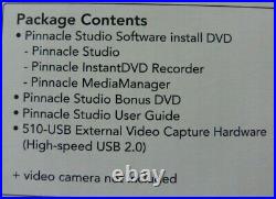 NIOB Pinnacle Studio MovieBox Video Input Adapter 510-USB 2 Discs Manual NIOB