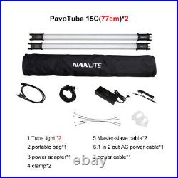 Nanlite Pavotube 30C 15C RGB LED Video Light Tube Studio Lights Kit 2700K-6500K
