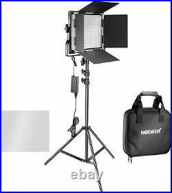 Neewer 2 Pack Bi-color 660 LED Video Light and Stand Kit Studio Photo Video