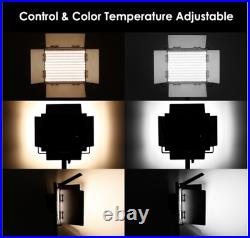 Neewer 2 Pack Bi-color 660 LED Video Light and Stand Kit Studio Photo Video