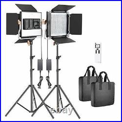 Neewer 2 Packs Advanced 2.4G 480 LED Video Light Photography Lighting Kit Studio