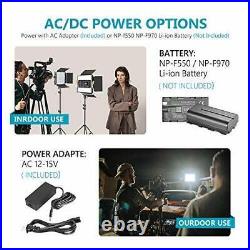 Neewer 2 Packs Advanced 2.4G 480 LED Video Light Photography Lighting Kit Studio