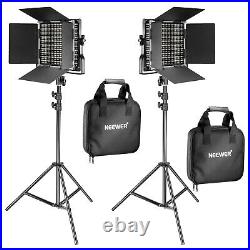 Neewer Studio Photo 2 Pieces Dimmable Bi-color 660 LED Video Light and Stand Kit