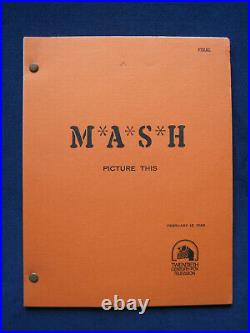 ORIGINAL MASH TV SCRIPT'PICTURE THIS' by KAREN HALL, SEASON 10, EPISODE 20