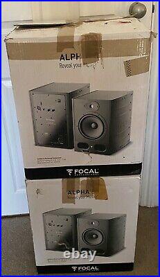Pair Focal Alpha 80 Studio Monitors Video Boxed Folkestone Kent Active Speakers