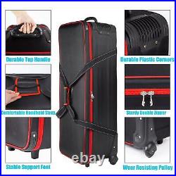 Photo Equipment Trolley Carry Case Tripod Bag Padded Wheeled 107.5x37x35cm UK