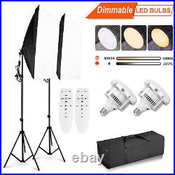 Photography Studio Softbox Continuous Video Lighting Kit 25W 45W 85W 135W Bulbs