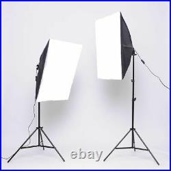 Photography Studio Video Lighting Softbox Umbrella Backdrop Background Stand Kit