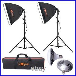 Pro LED Softbox Lighting Kit Luxlight Photo Video Studio Continuous Set