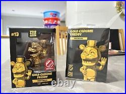 Rare Five Nights At Freddy's Gold Chrome Freddy Youtooz Figure Fnaf Uk