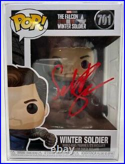 Sebastian Stan Signed Winter Soldier Funko Pop 701 Beckett Witnessed Avengers