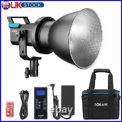 Sokani X60 COB 80W LED Video Light 5600K Outdoor Studio Camera Light Kit +Remote