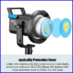 Sokani X60 V2 COB Light LED Video Studio Spotlight + Aputure Light Dome Mini II