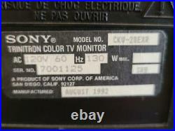 Sony Trinitron 20 CKV-20EXR August 1992 Surround Sound CRT BNC S-Video Studio