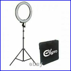 Studio 45cm 300W LED Dimmable Ring Light Stand Photo Video Makeup Beauty UK