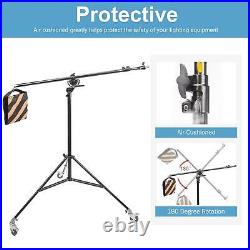 Studio Boom Arm Light Stand 2in1 390cm Adjustable Photography Photo Video Kit UK