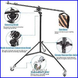 Studio Boom Arm Light Stand 2in1 390cm Adjustable Photography Photo Video Kit UK