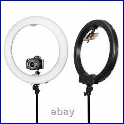 Studio Photo Video 50W 19 48cm Bi-Color LED Dimmable Ring Light with 1.8M Stand