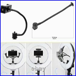 Studio Photo Video 50W 19 48cm Bi-Color LED Dimmable Ring Light with 1.8M Stand