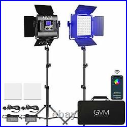 Studio RGB LED Video Lighting Kit, APP Controlled LED Panel Light, Dimmable