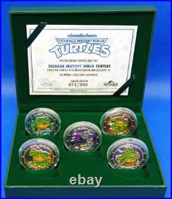 Teenage Mutant Ninja Turtles Limited Edition 5 Coin Set TMNT Only 500 Made BNIB