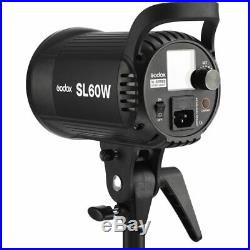 UK 2 Godox SL-60W 60w 5600K Studio LED Video Light Continuous Lighting Kit