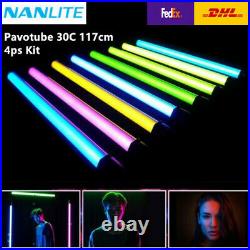 UK 4pcs Kit Nanlite Pavotube 30C 117cm RGB LED Video Lights Studio Camera Lights