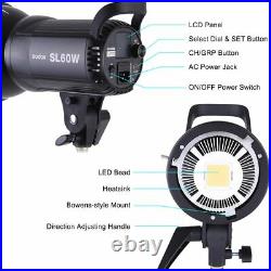 UK Godox SL-60W 5600K Studio LED Video Light Continuous Light + Remote Control