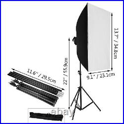 Video Photo Studio Continuous Lighting Stand Kit Portable Aluminum Alloy Softbox