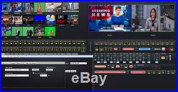 Video switcher with 4 Virtual Studios Included Live Streaming