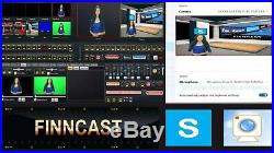 Video switcher with 4 Virtual Studios Included Live Streaming