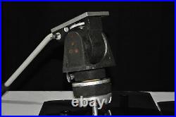Vintage MILLER Television Studio Video Camera Tripod Pedestal Havy Head