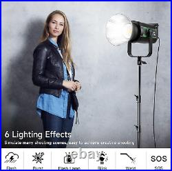 Weeylite 200W LED Video Light Dimmable 5600K Photography Studio Lighting Kit App