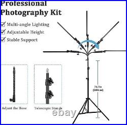 X2 LED Video Light Dimmable Photography Studio Lighting Kit 4 Colour Adjustable