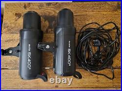 X2PAIR UK Godox SK400II 400Ws GN65 5600K 2.4G Wireless Studio Flash Strobe Light