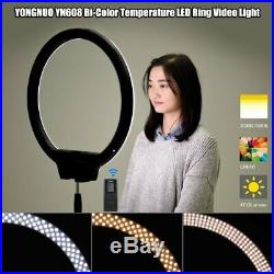 YONGNUO Dimmable YN608 Pro LED Ring Video Light 3200K 5500K Circular Studio Lamp