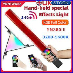 YONGNUO YN360 III 3200K-5600K RGB Handheld LED Studio Video Light UK Stock