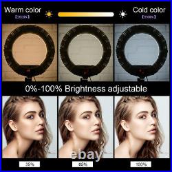 Yidoblo Upgraded QS-480DII 9990K 18'' Dimmable LED Ring Studio Light For Makeup